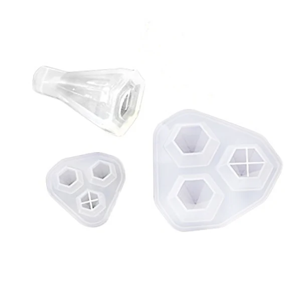 3Pcs Diamond Three Pyramid Shape DIY Silicone Mold Jewelry Pendant Necklace Resin Beading Casting Mould for Craft Making | Украшения и
