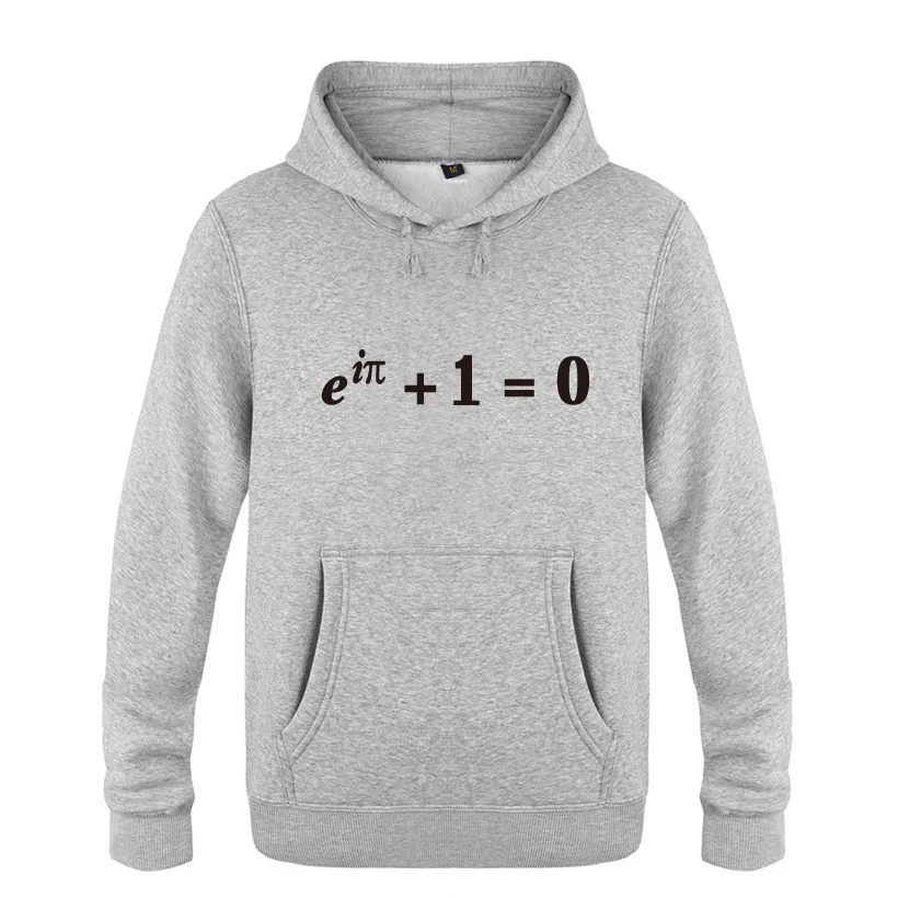 Euler Equation Identity Nerd Geek Science Funny Sweatshirts Men 2018 Mens Hooded Fleece Pullover Hoodies | Мужская одежда