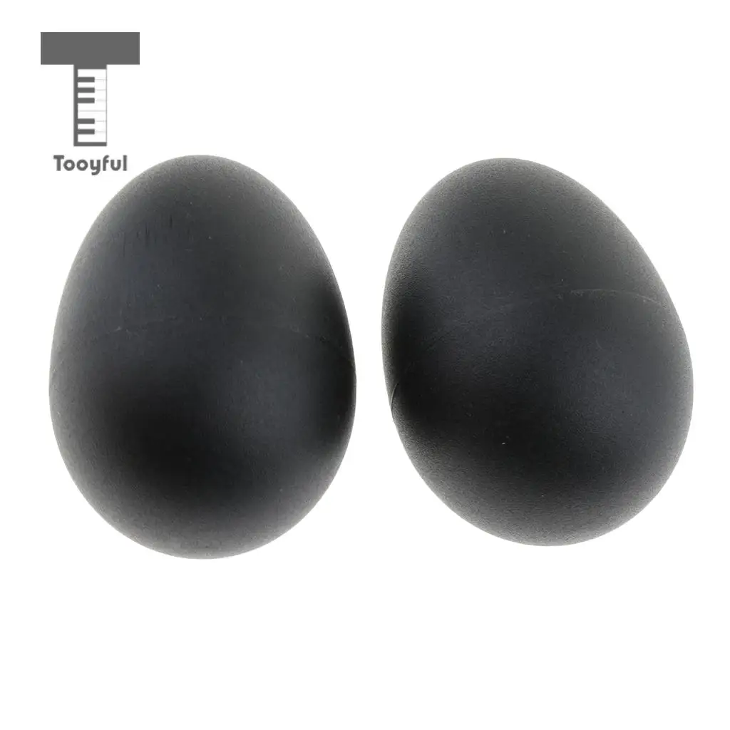 Tooyful Pack of 2 Plastic Sand Egg Shaker Hand Percussion Black Kids Baby Toddler Preschool Musical Rattle Toy