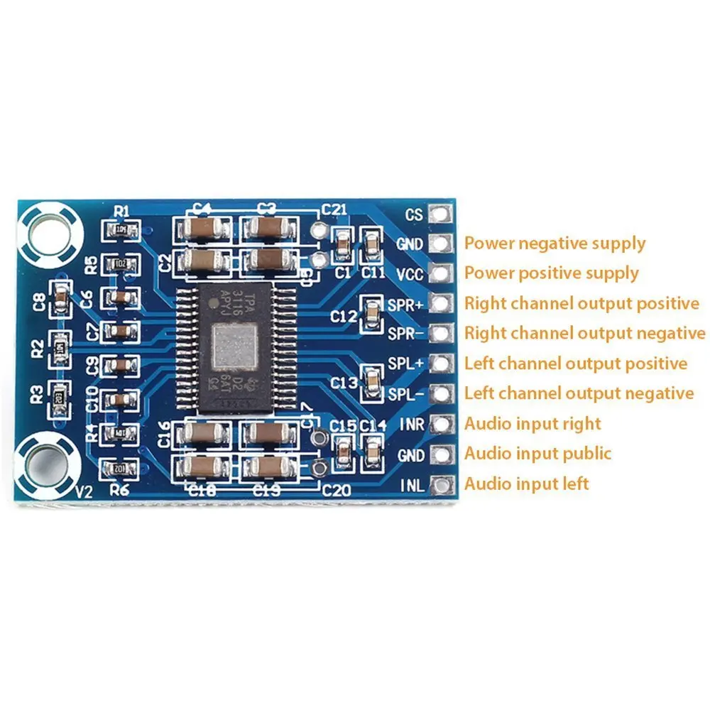 XH-M562 TPA3116D2 50 Вт + двухканальный Мини цифровой усилитель класса D Мощность Плата