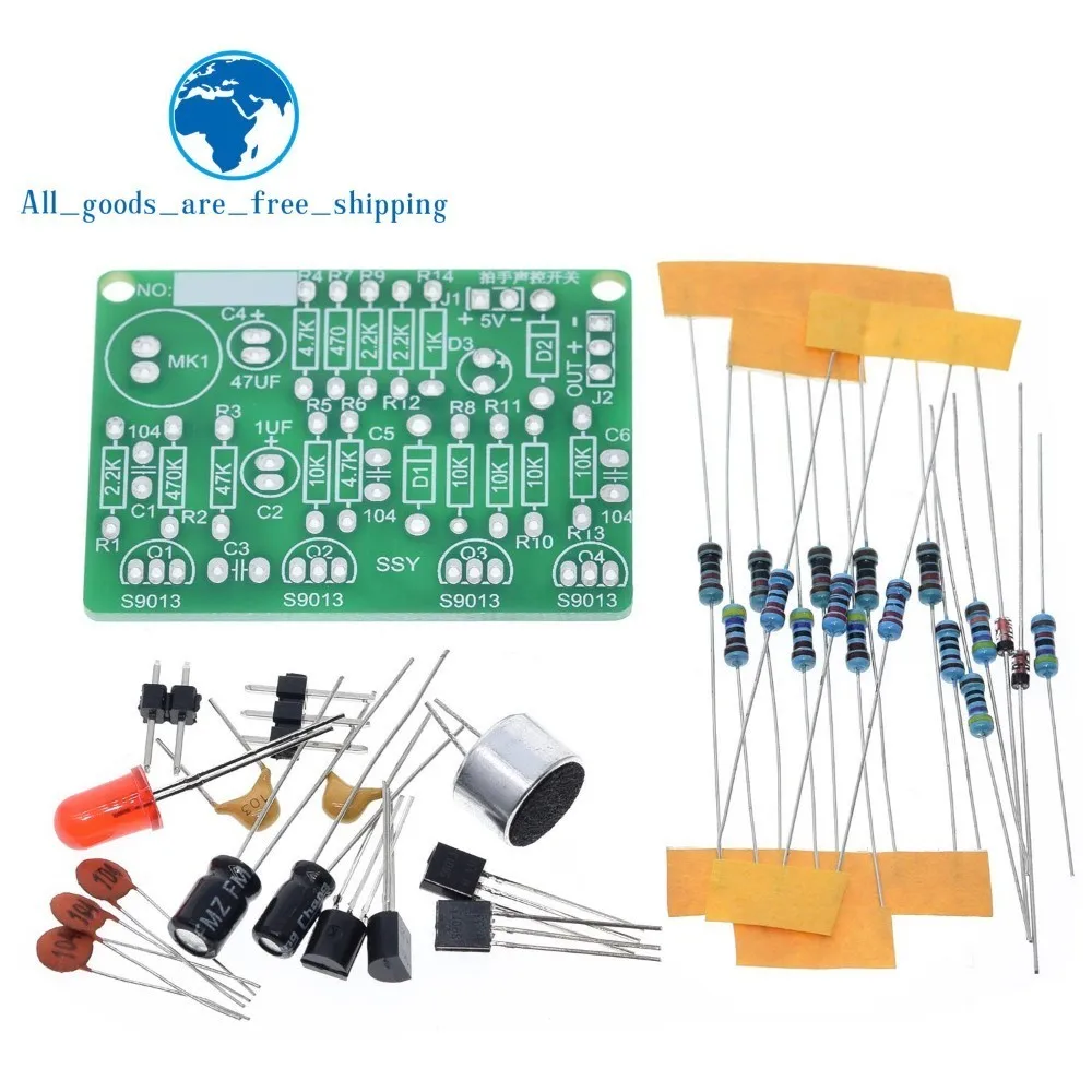 Завеса электронный акустический хлопок Управление переключатель DIY Kit звук