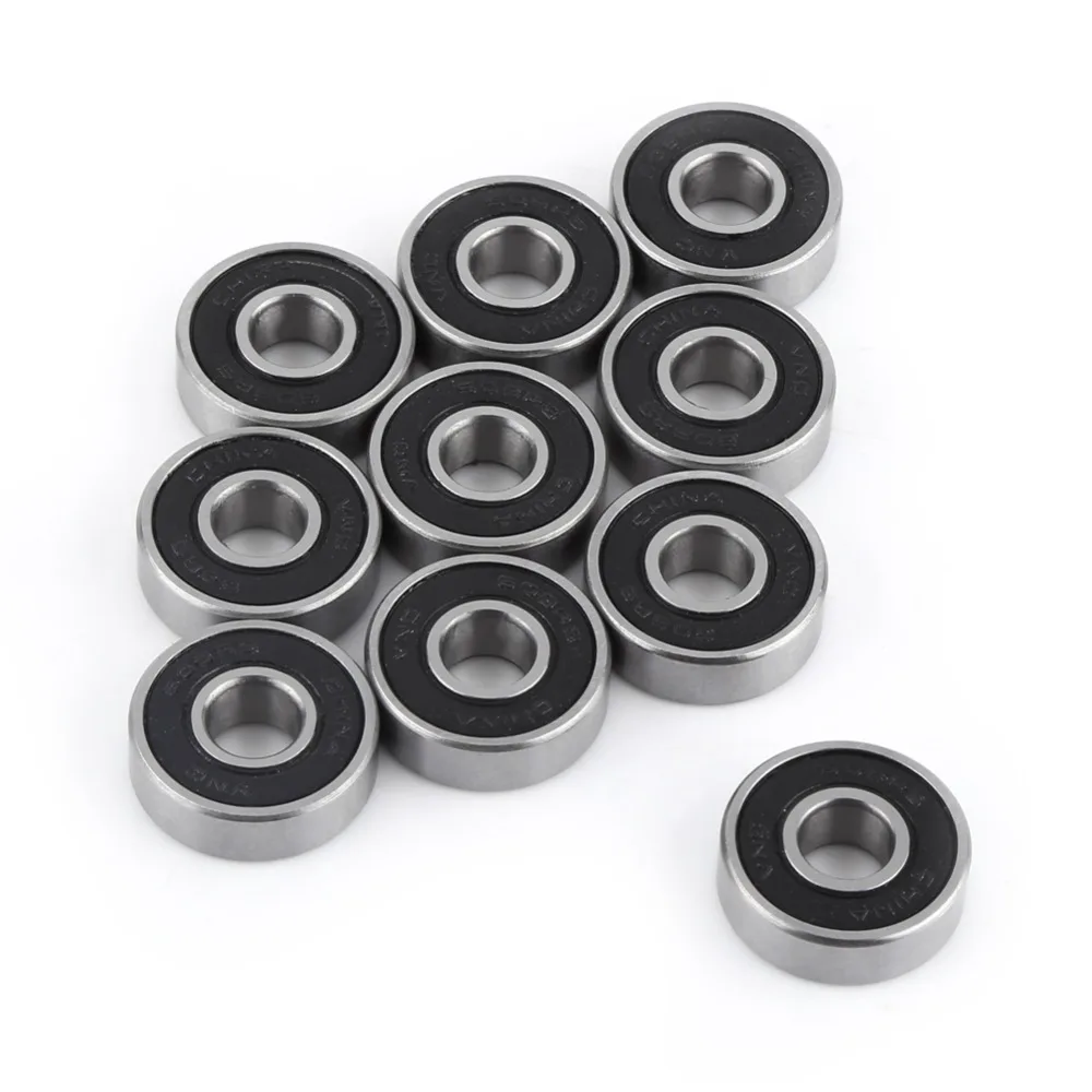 10Pcs/set 608-2RS Ball Bearing ABEC-5 8x22x7mm Deep Groove Steel Sealed Bearings 608 2rs Roller bearing kit kogellager | Обустройство