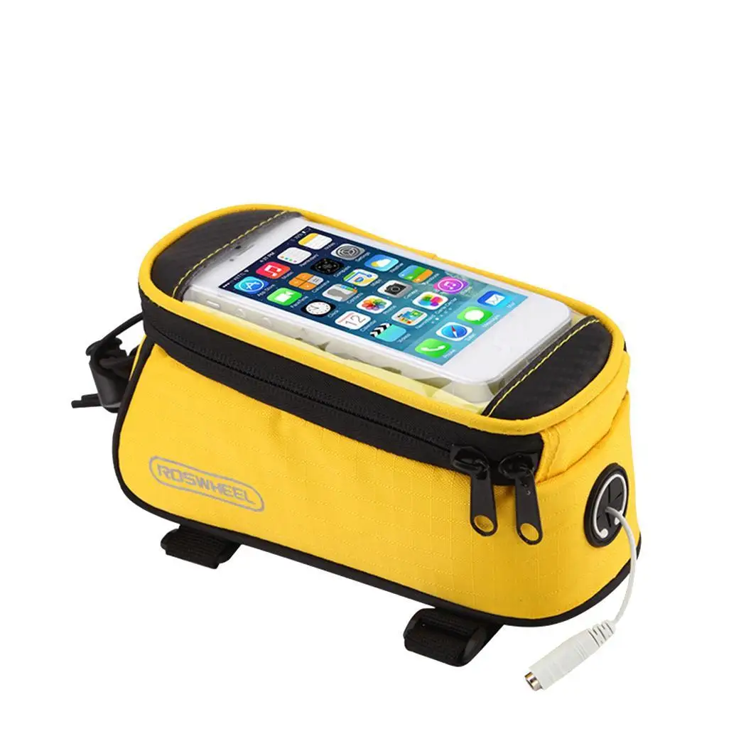 Bicycle Frame Mobile Phone Holder Cycling Contrast Color 4.2inch Phones Letter Bag Commuting Riding | Спорт и развлечения