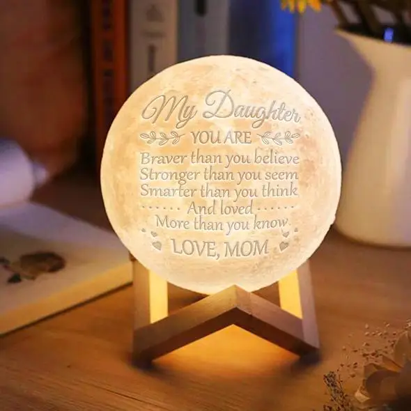 Подгонянный DIY новизна 3D печать луна светильник 2 или 16 цветов USB зарядка Ночная