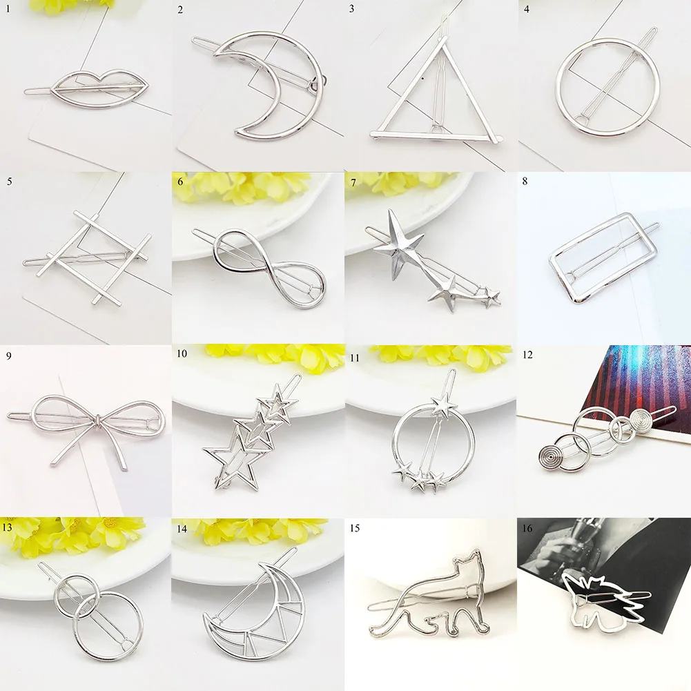 Модные женские аксессуары для волос треугольная заколка девочек металлический