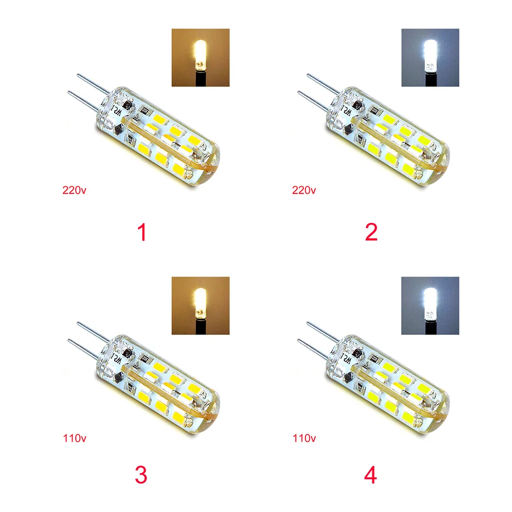 G4 24 светодиодный витые бусины SMD3014 пена лампы высокое Напряжение 110 V 220 теплый