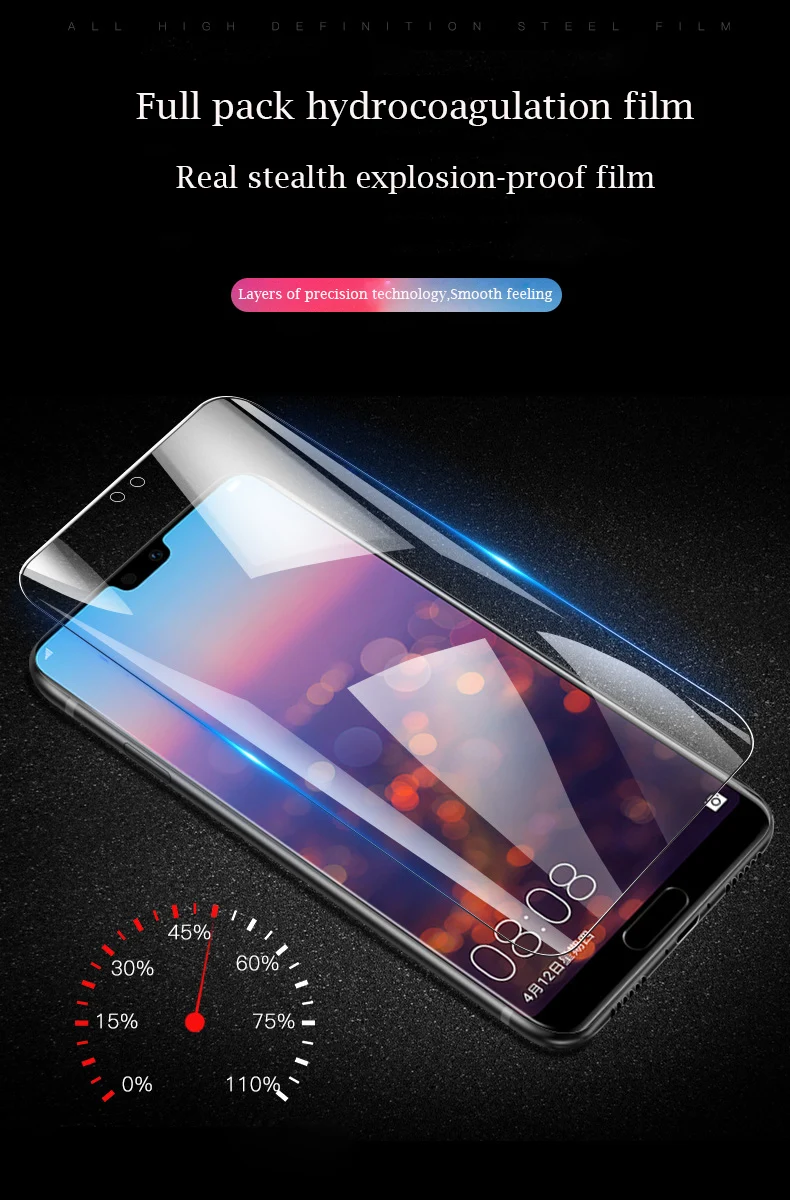 Мягкая Гидрогелевая пленка с полным покрытием для Huawei P20 Lite Pro Mate 20 Защита экрана