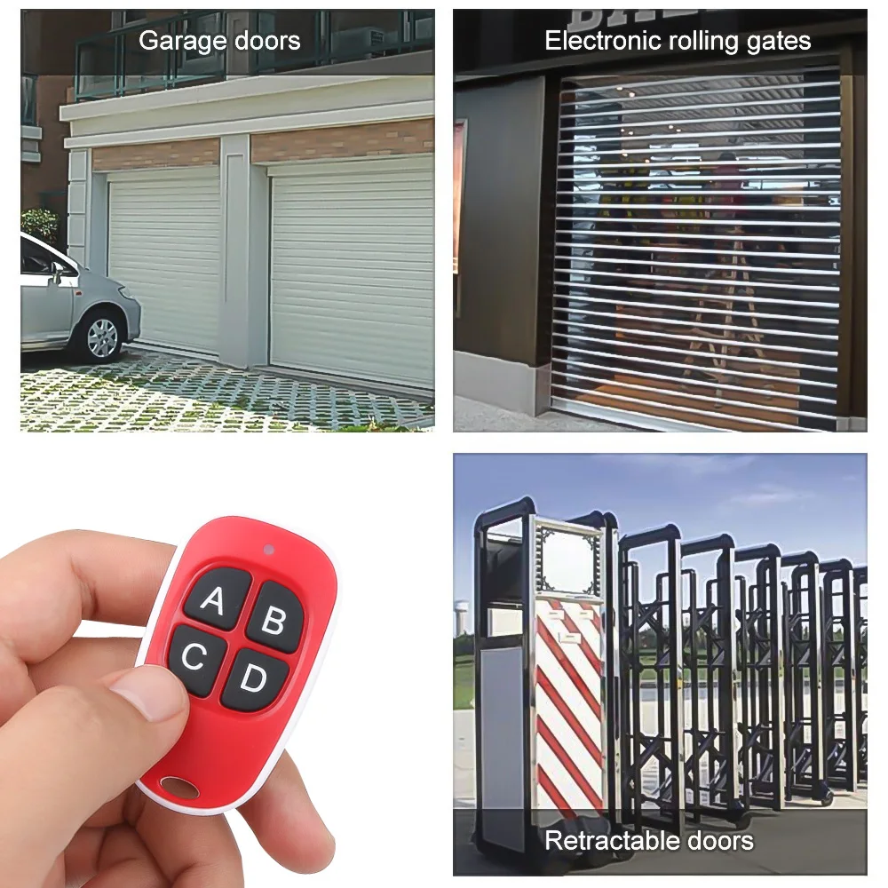 Car Garage Key 4 Button 433.92 mhz 433mhz Copy Remote Control Channels Cloning for Home Electric Rolling Gate Retractable door | Автомобили