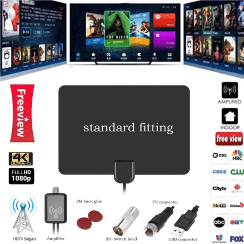 Цифровая ТВ антенна 4K 300 миль диапазон цифровая комнатная HD TV 1080p|Телевизионные
