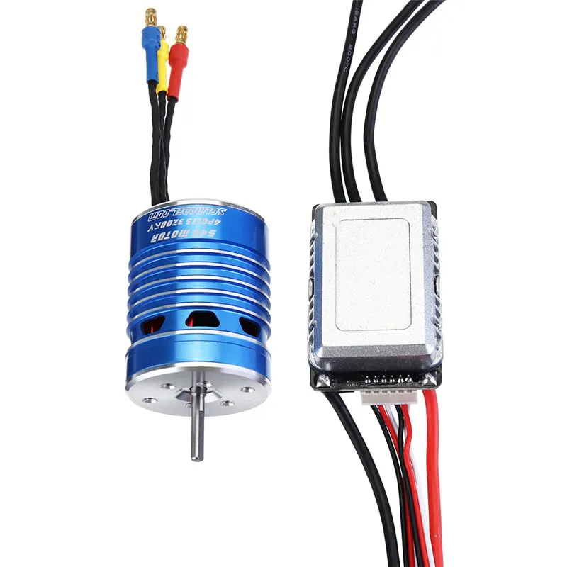 S540 3200kv водонепроницаемый бесщеточный двигатель + FY 45A ESC для 2 3s 1/12 RC