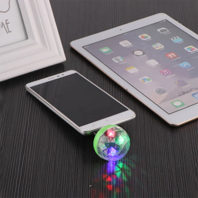Минисветильник USB прожектор для дискотеки светодиодный RGB музыки сценическое