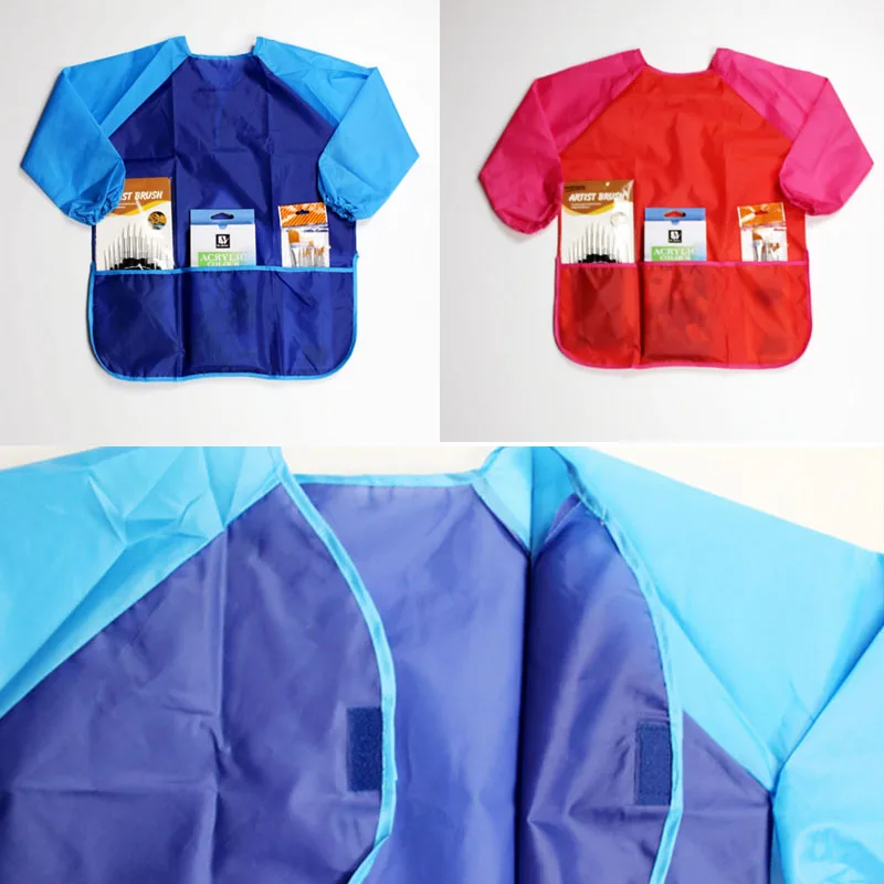 Children Kids Household Cartoon Apron Sleeves Painting Kitchen Baking Craft Waterproof Birthday Party Gift Daily Wear|Украшения своими