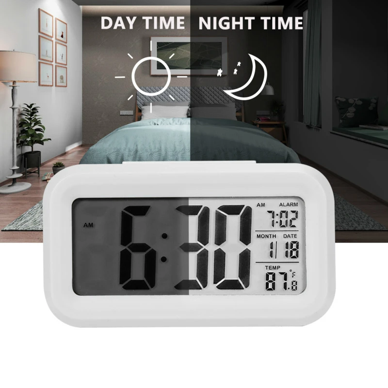Temperature Edition Clever Clock Mute Electronics Light Snooze Fashion Led | Дом и сад