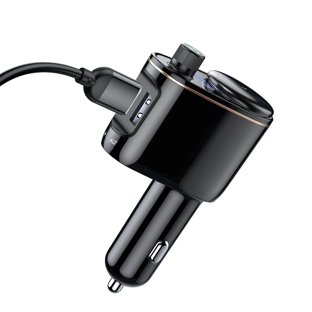 Baseus FM Transmitter Bluetooth 4.2 Car Kit MP3 Audio Player Stereo Radio LED Display 3.4A Dual USB Charger | Электроника