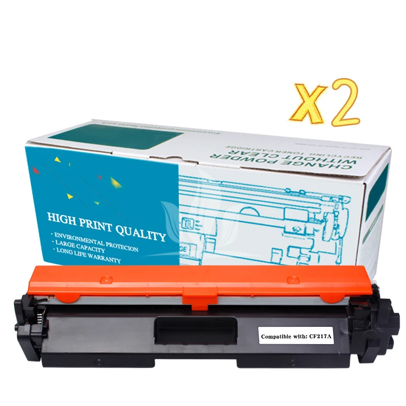 2X CF217A 17A совместимый черный тонер картридж для hp LaserJet Pro M102a M102w MFP M130A M103nw + с
