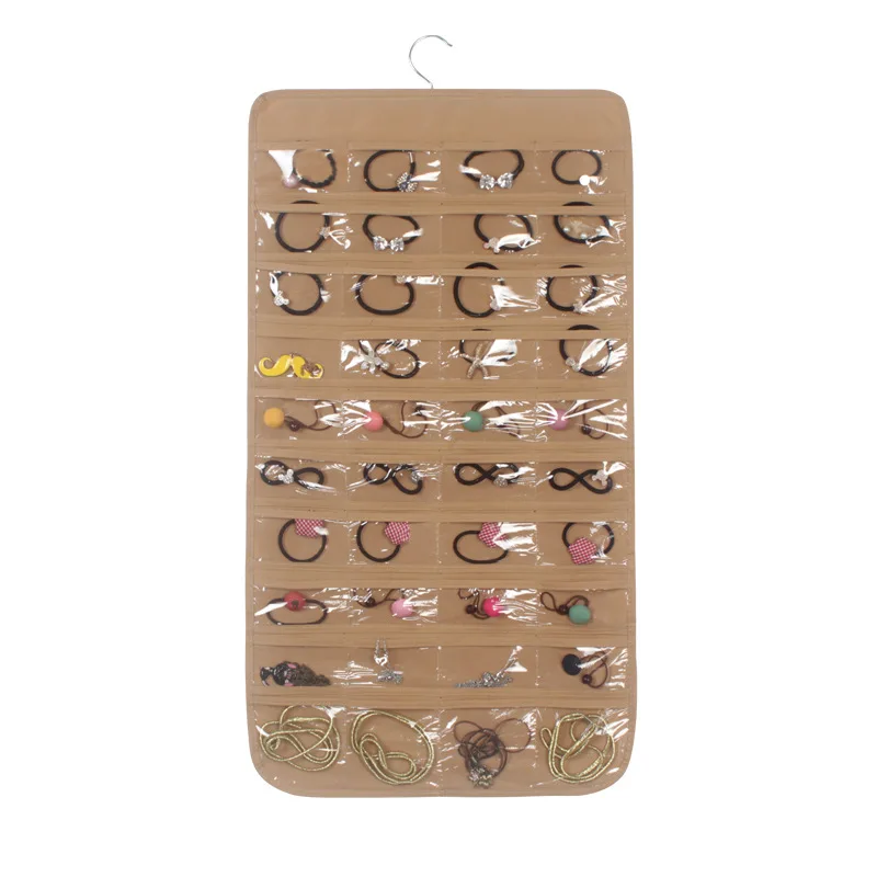 Hot Fashion 80 Compartments Hanging Storage Bags Jewelry Earring Necklace Brooch Bag Closet Display Visible Non-woven Fabrics | Дом и сад