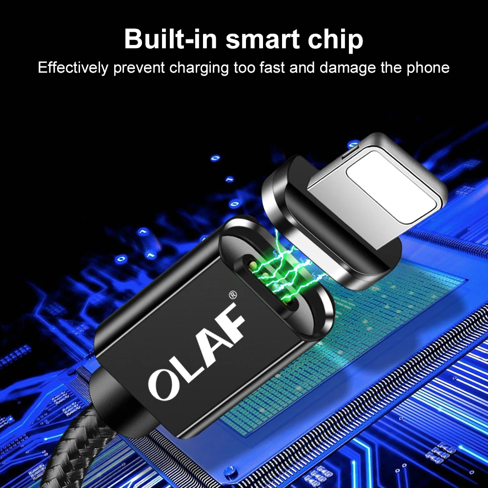 Магнитный зарядный кабель для Xiaomi Samsung магнитный быстрой зарядки Micro USB Type C iPhone XS X