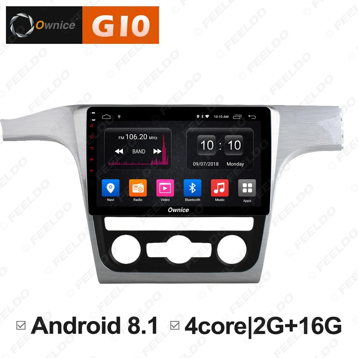 FEELDO 10 1 &quot2.5D Nano IPS экран Android 6 0 Octa Core/DDR3 2G/32G/4G LTE автомобильный медиаплеер с GPS/FM для