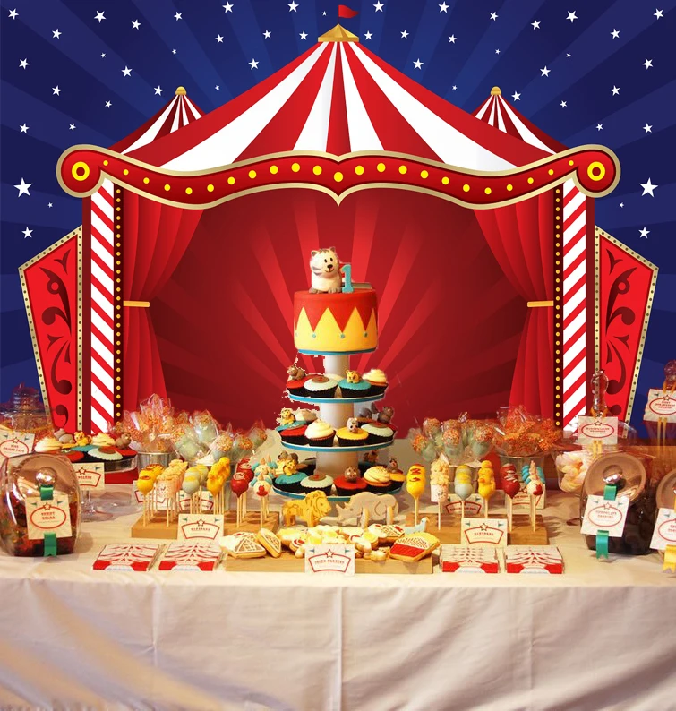 Цирк палатка фото фон 5X7ft детский душ фоны для фотографии Сияющая Звезда детей