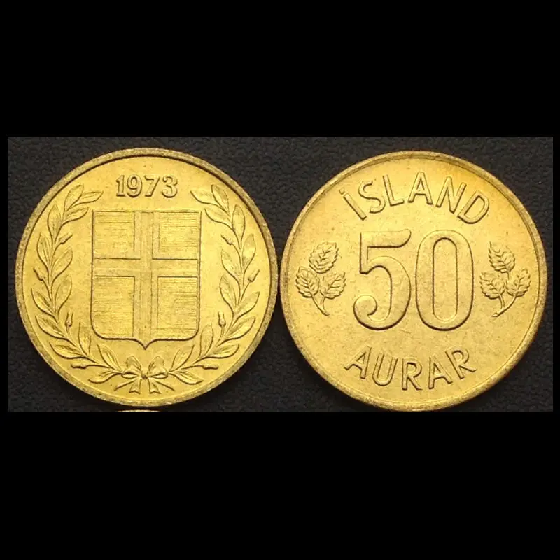 Iceland 50 Aurar одиночная монета KM #17 случайный год UNC нераспространенный коллекция