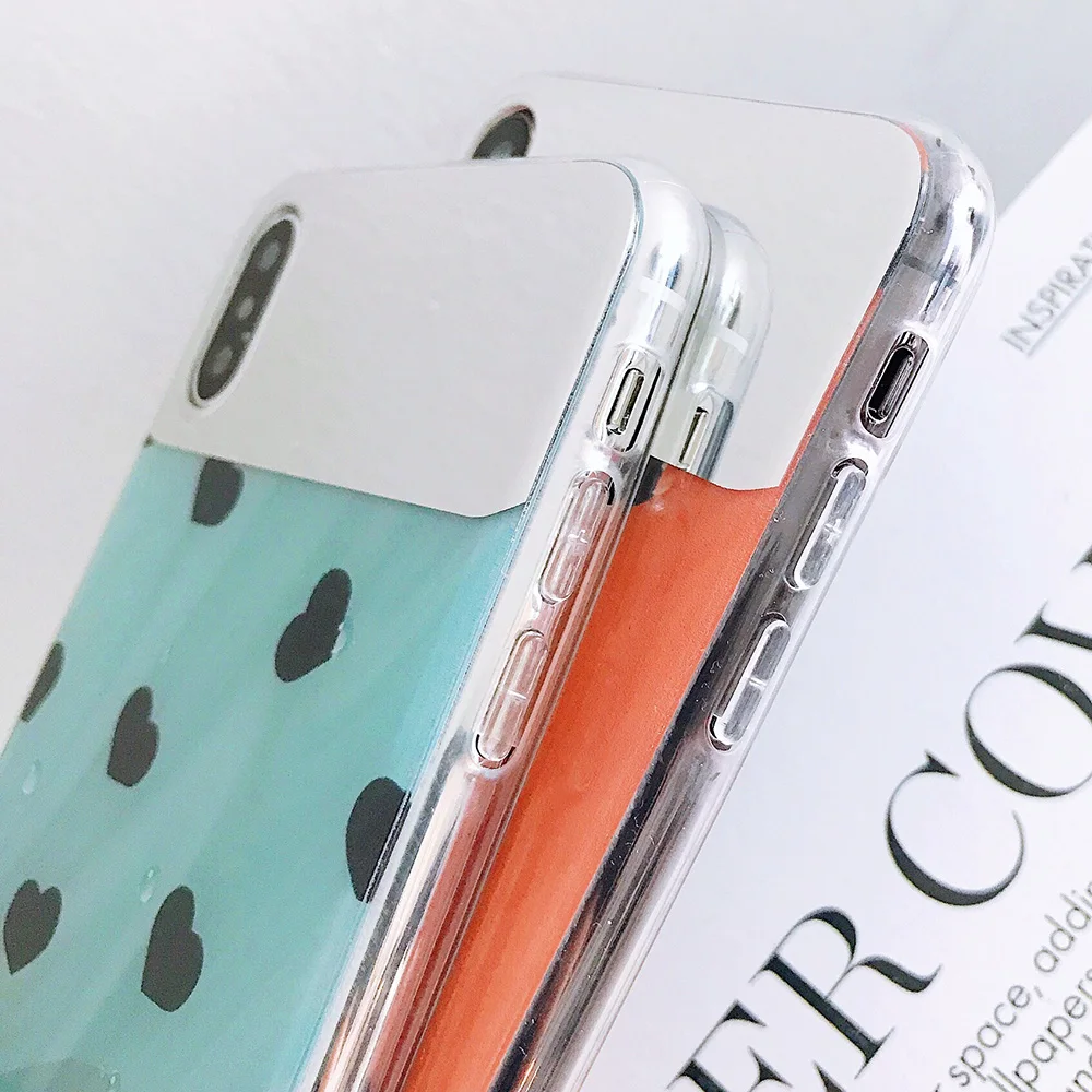 Мягкий чехол JONSNOW Mirror для iPhone 6S 7 8 Plus X XS XR Max глянцевые зеркальные чехлы с цветочным