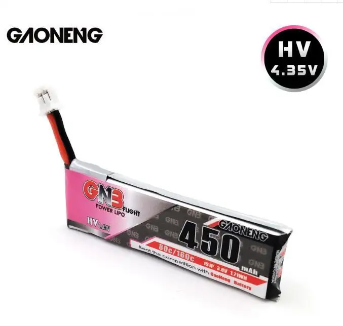 Оригинальный Gaoneng GNB 3 8 v 450mah 1s 80c Lipo Battery Ph2.0 штекер белый разъем|Детали и
