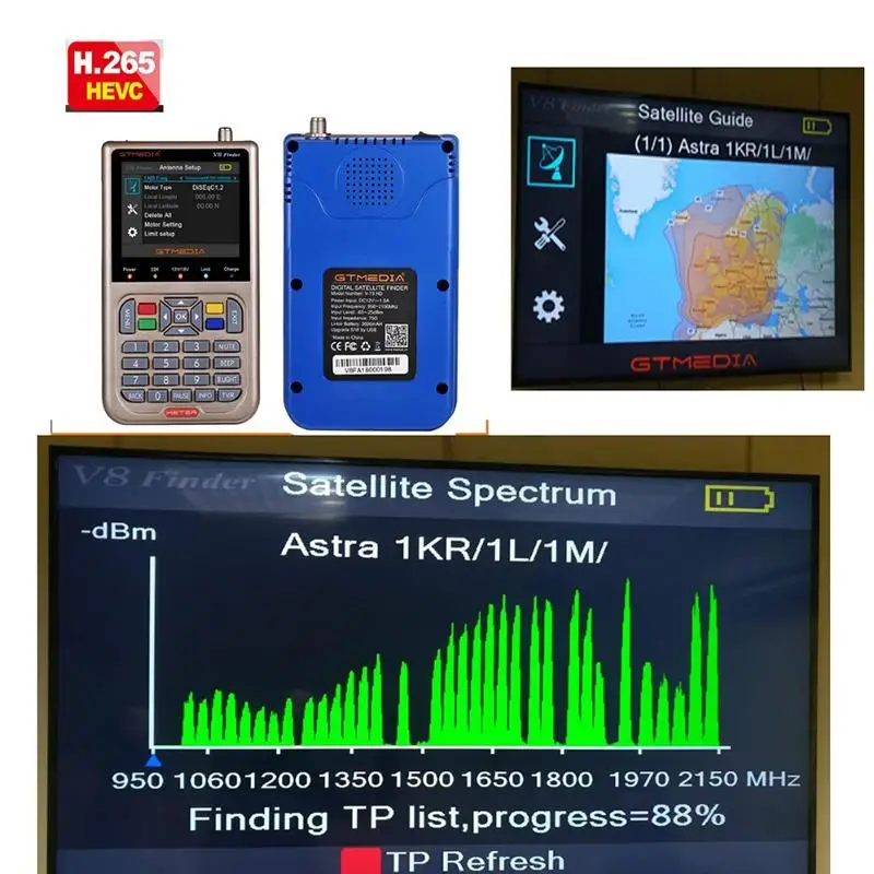 Gtmedia V8 Finder Hd Dvb-S2 Цифровой спутниковый высокой четкости Sat Dvb S2 счетчик Satfinder 1080P (Uk