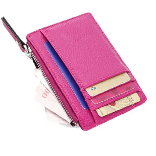Wallet Slim Money Credit Card Holder ID Business Men/Women leather Purse Unisex PU Solid Hot Purses Holders | Багаж и сумки