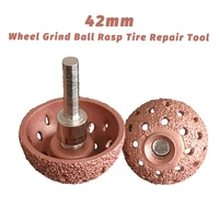 1pc 42mm buffing wheel grind ball rasp tire repair tool tungsten carbide rasp and contour cup with arbor adaptor