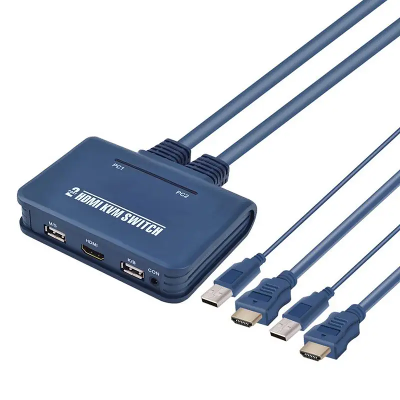 2-портовый USB HDMI коммутатор адаптер KVM клавиатура мышь переключатель и кабель