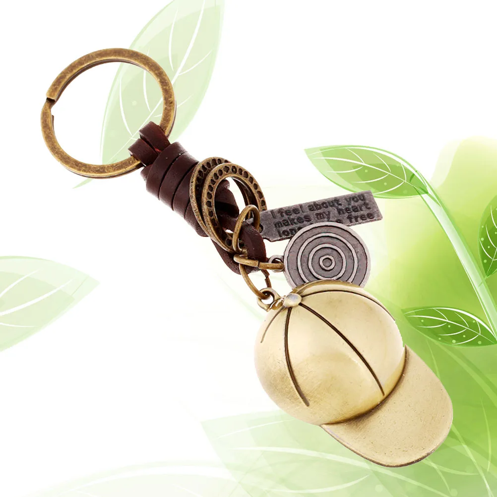 1 шт. бейсбольная шляпа брелок крутой сплав кожа Шарм Винтаж автомобиль кошелек