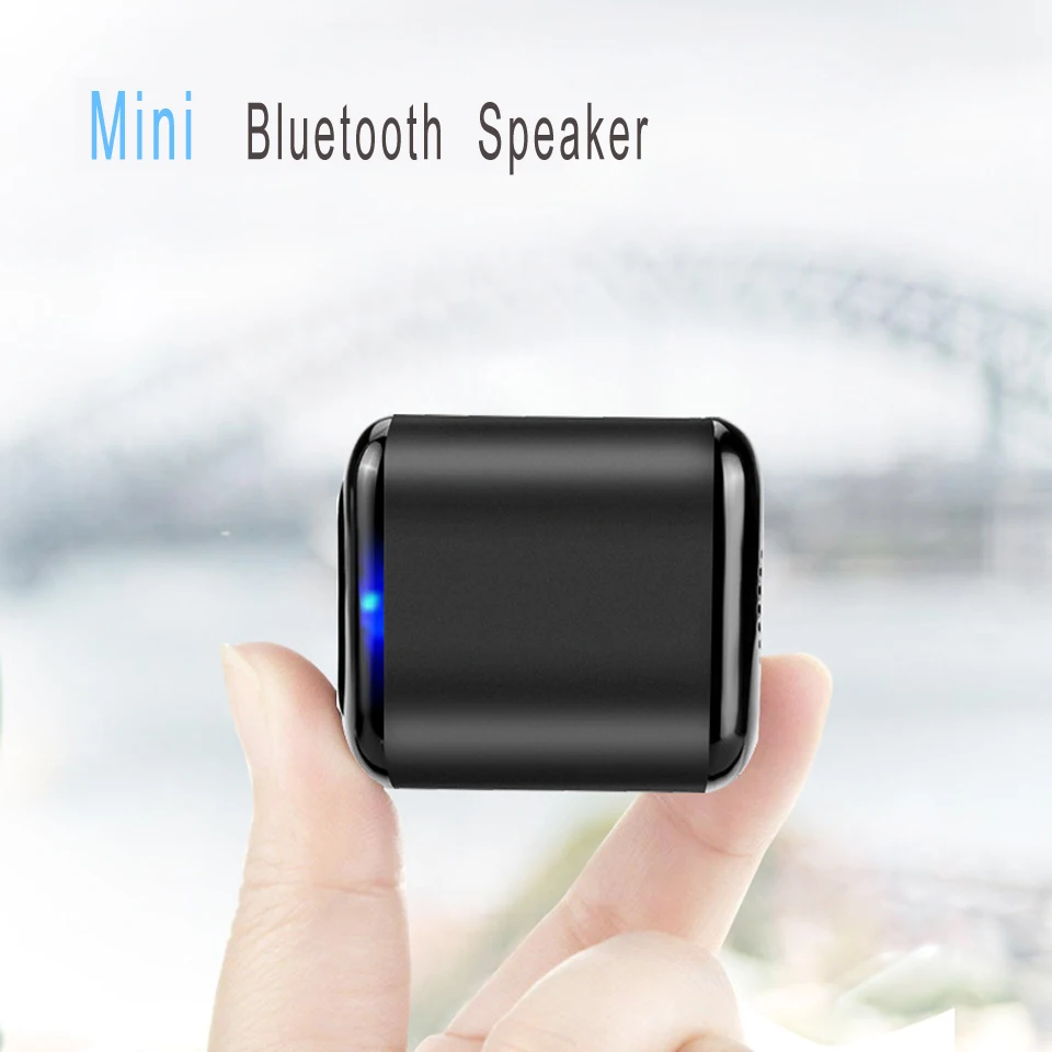 Портативный Мини Bluetooth динамик с басами беспроводной 4 1 Встроенный микрофон