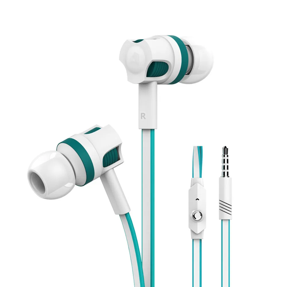 Mesuvida Wired Earphone Noodle Line Heavy Bass 3.5mm In-Ear Answering Phone Headphones For MP3 IOS Xiaomi SamSung PC MobilePhone |