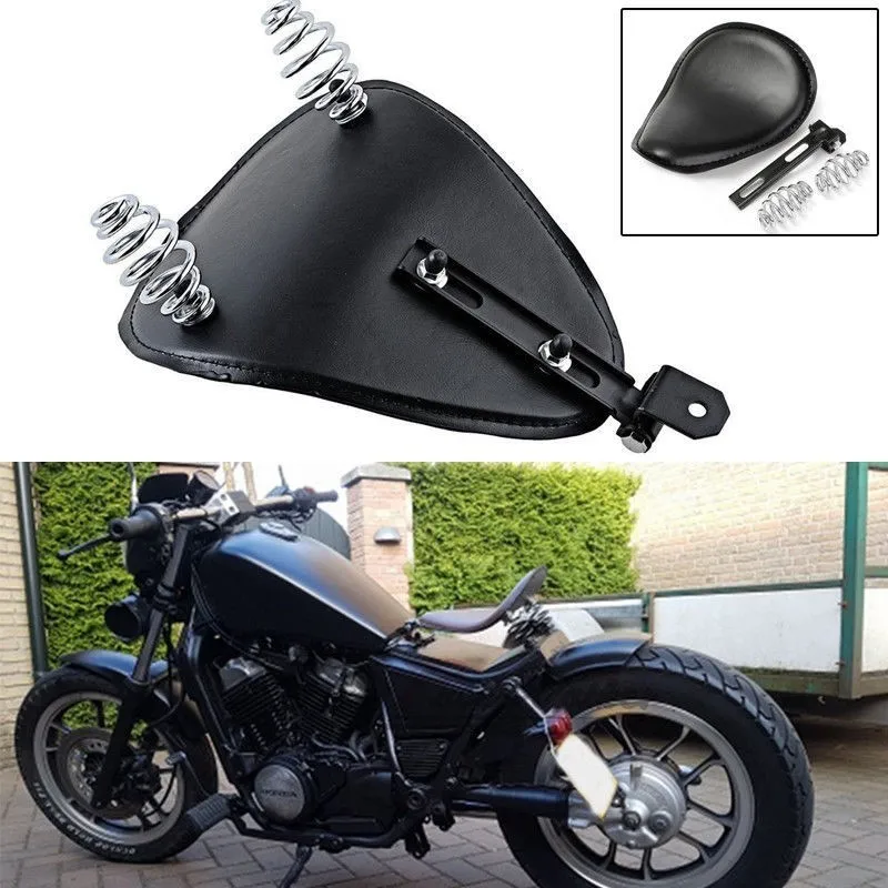 

3 Inch Leather Motorcycle For Harley Cruise Prince Car Modified Retro Spring Leather Sitting Single Seat Cushion