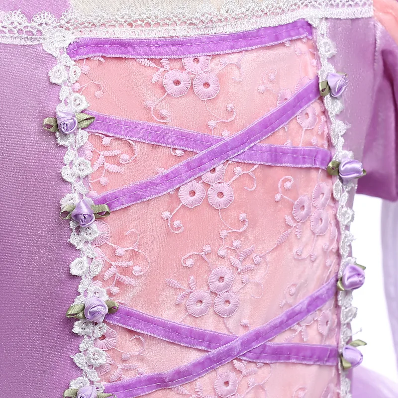 MQATZ/Детские платья принцессы Софии Рапунцель для девочек длинное вечернее платье