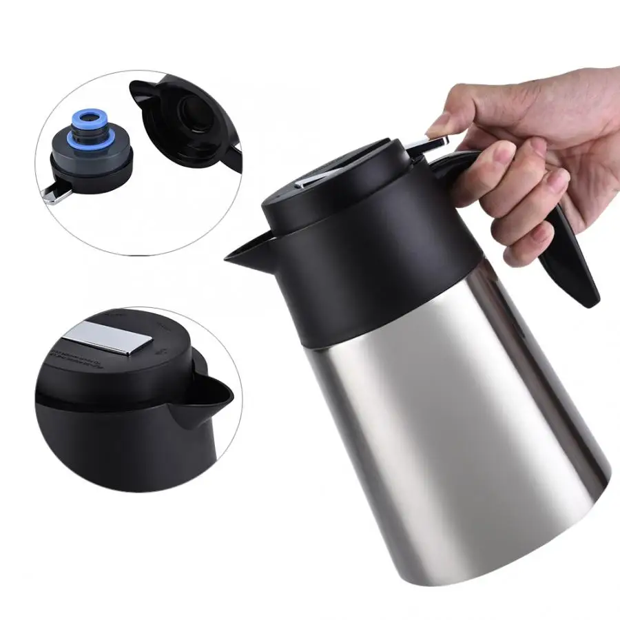 1.3L/1.6LVacuum Insulated Water Double Walled Stainless Steel Thermos Pot Jug Vacuum Insulation Milk Coffee | Дом и сад
