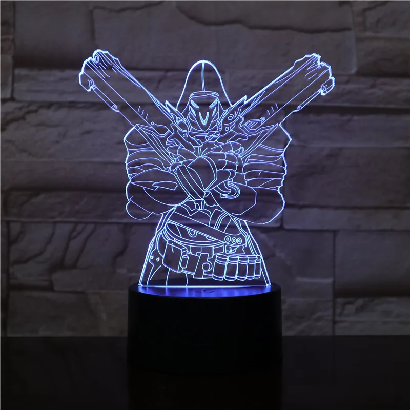3D светильник игровой Overwatch декоративная настольная лампа для спальни с