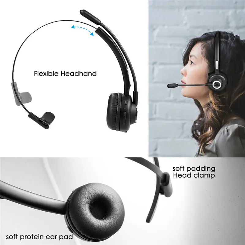 Bluetooth гарнитура офисная беспроводная для сотового телефона Cvc6.0 шумоподавление