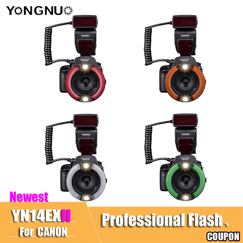 YongNuo YN 14EX II YN14EXII Макросъемка кольцо вспышка второе поколение TTL Горячий башмак