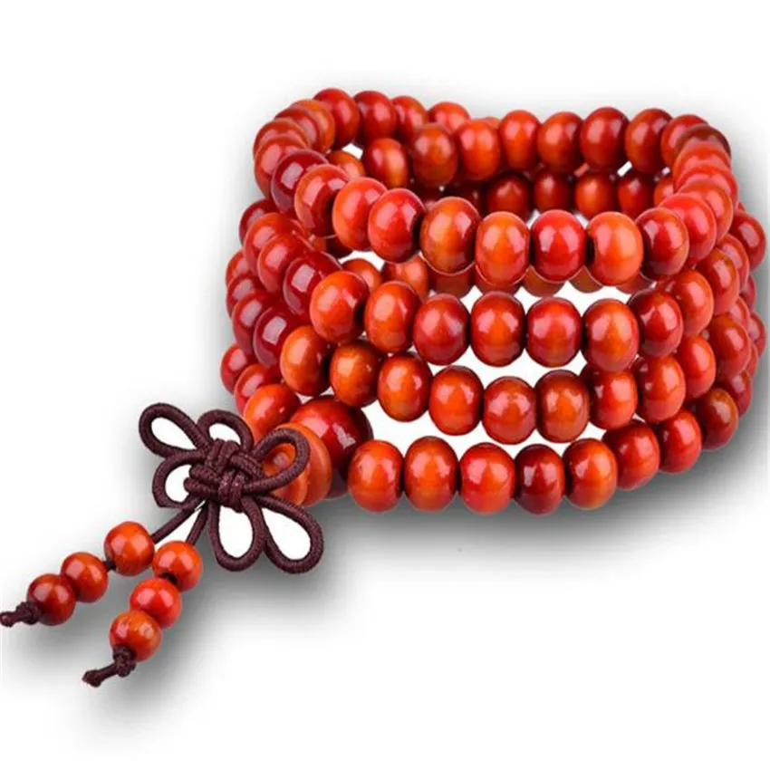 Браслет из оранжевого сандалового дерева 6 мм браслет Ruyi для йоги духовности