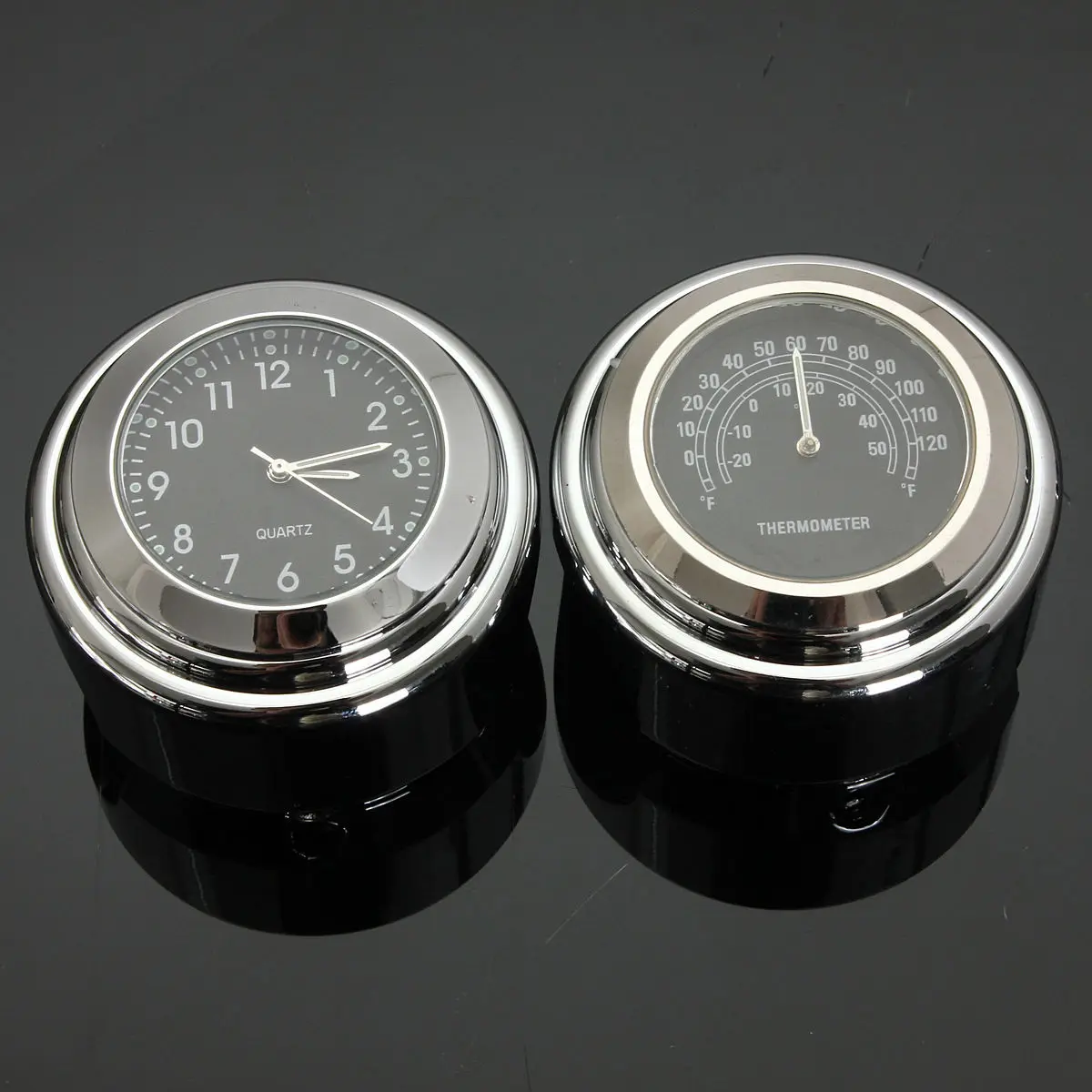 Недавно 45 мм часы на Руль термометр циферблат мотоциклетные для Хейли хром