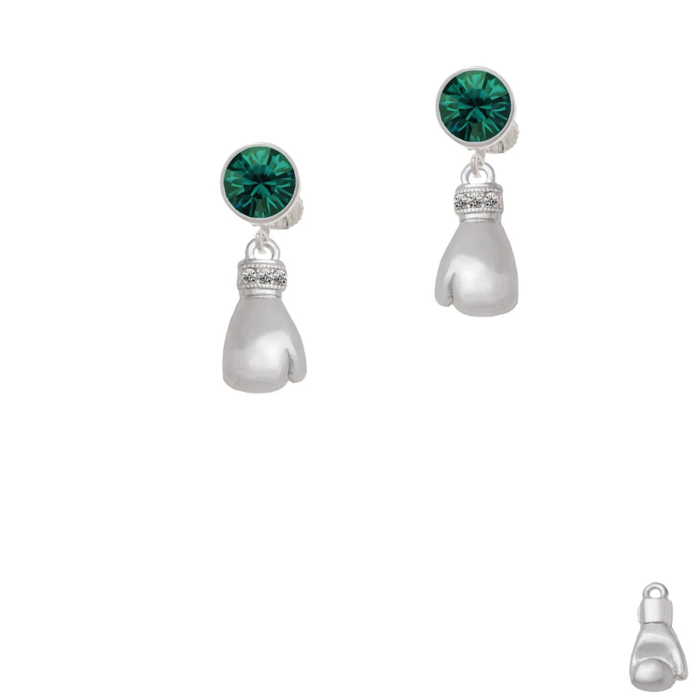 Large Boxing Glove Crystal Clip On Earrings | Украшения и аксессуары