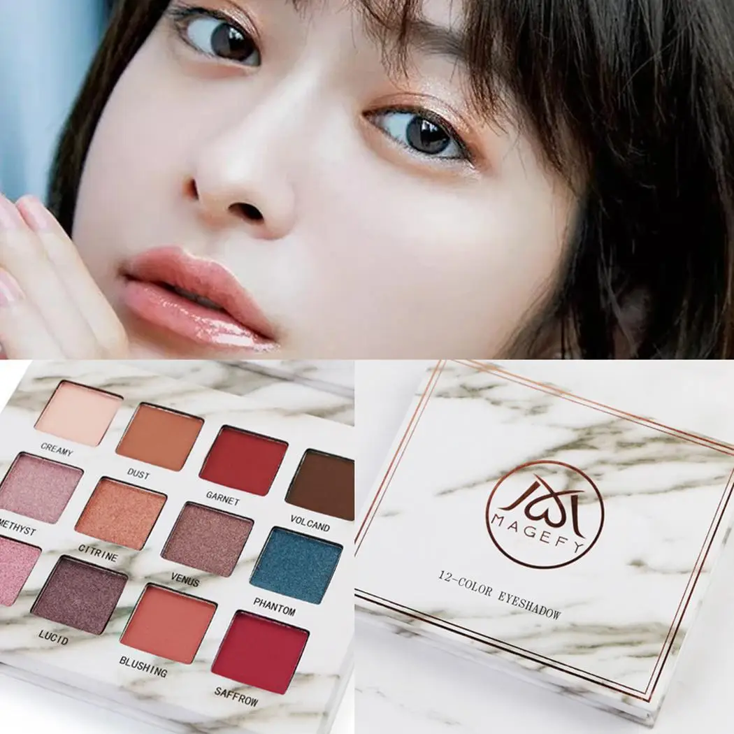 Для женщин блеск матовый стойкие тени для век Китай 95 г палитры все типы кожи глаз