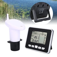 ultrasonic water tank level meter temperature sensor low battery liquid depth indicator time alarm transmitter measuring tools