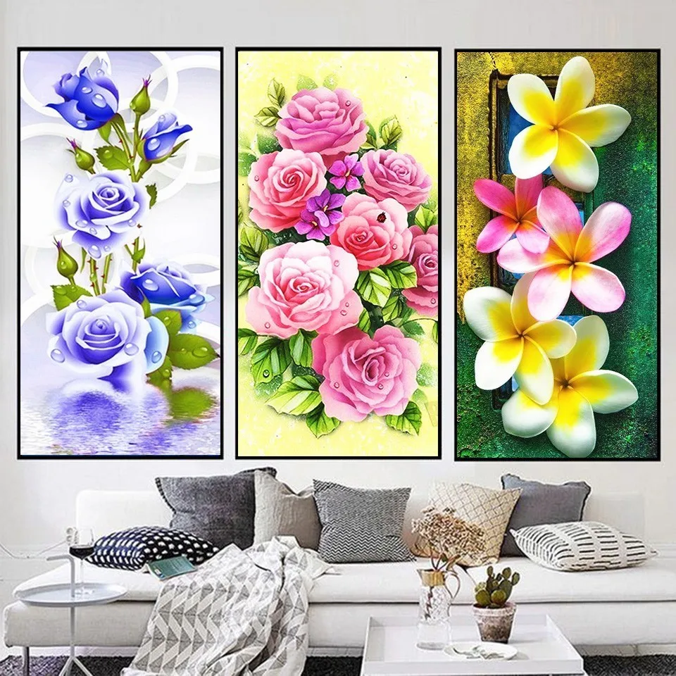 EverShine 5D DIY Diamond Painting Full Drill Flowers Pattern Embroidery Display Rhinestones Cross Stitch Home Decor | Дом и сад