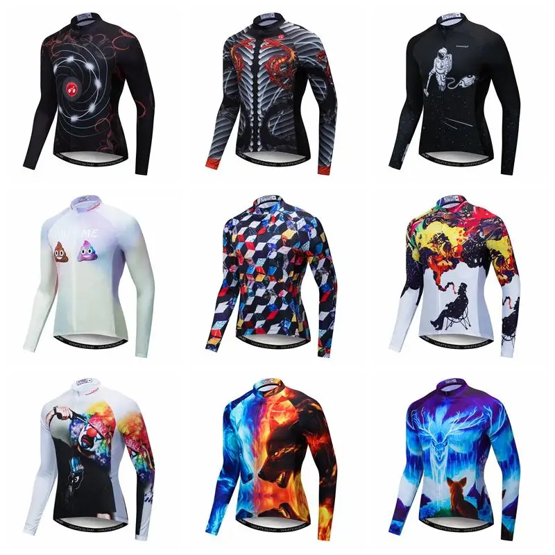 

2021team Bike Jersey long sleeve Road Bike shirts Cycling clothing breathable MTB maillot Ropa Ciclismo high quality