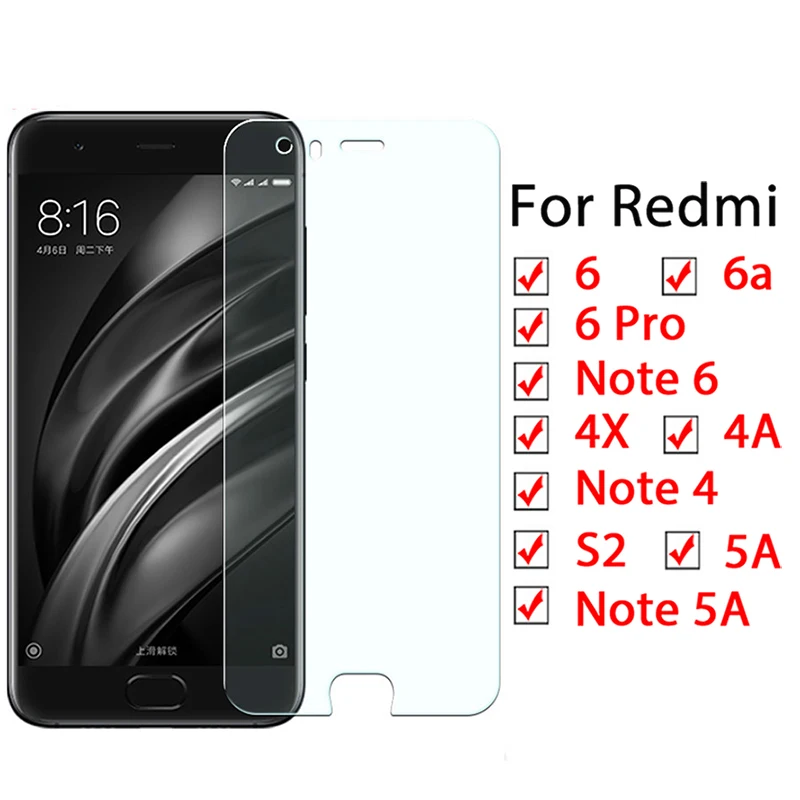 Защитное стекло для xiaomi redmi note 4x 5a 6 6a pro 4a s2 закаленное ksiomi a6 x4 a4 2s a5 xiomi xaomi remi