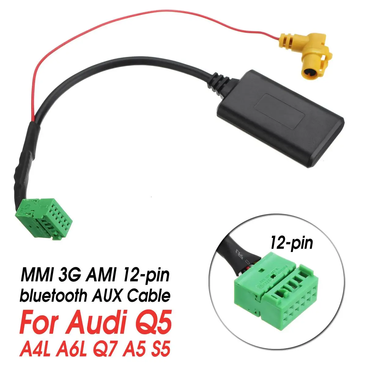 Автомобильный беспроводной адаптер MMI AMI 3G с 12 контактным кабелем bluetooth AUX