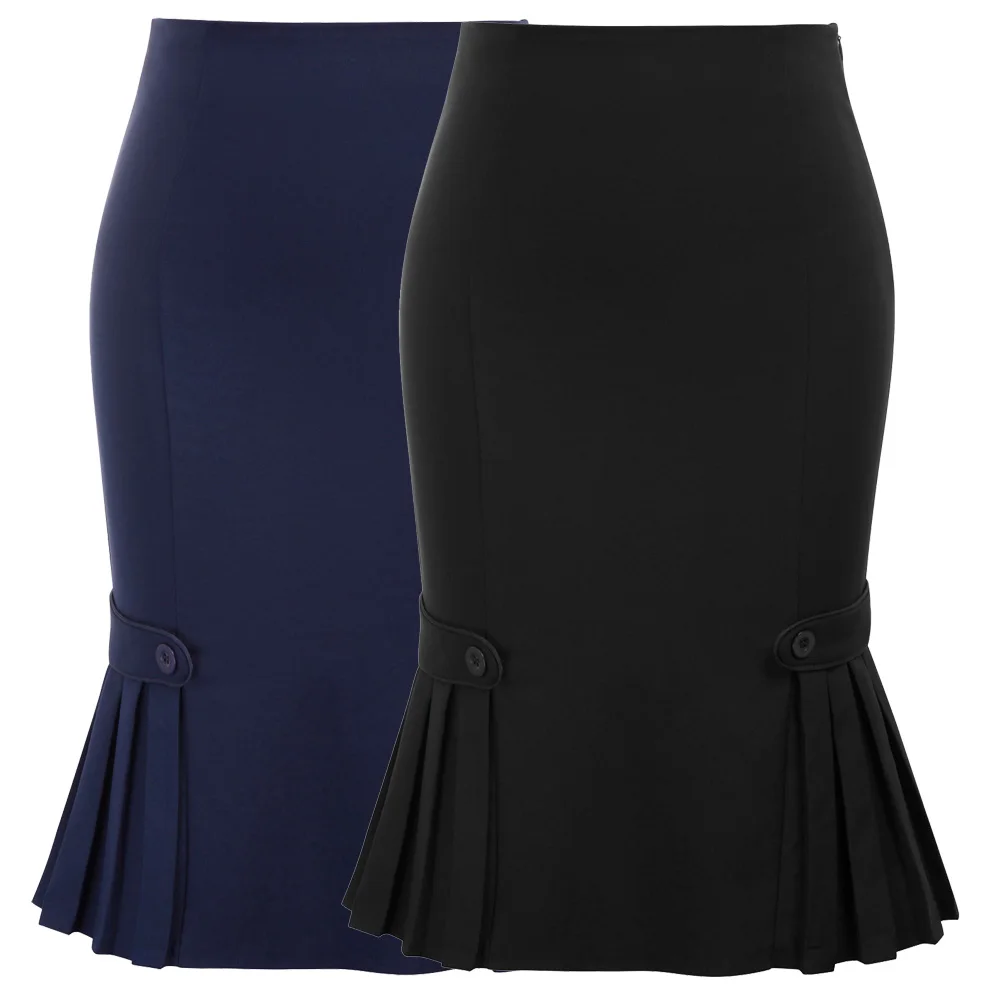 Женская винтажная юбка в стиле ретро до колена | одежда