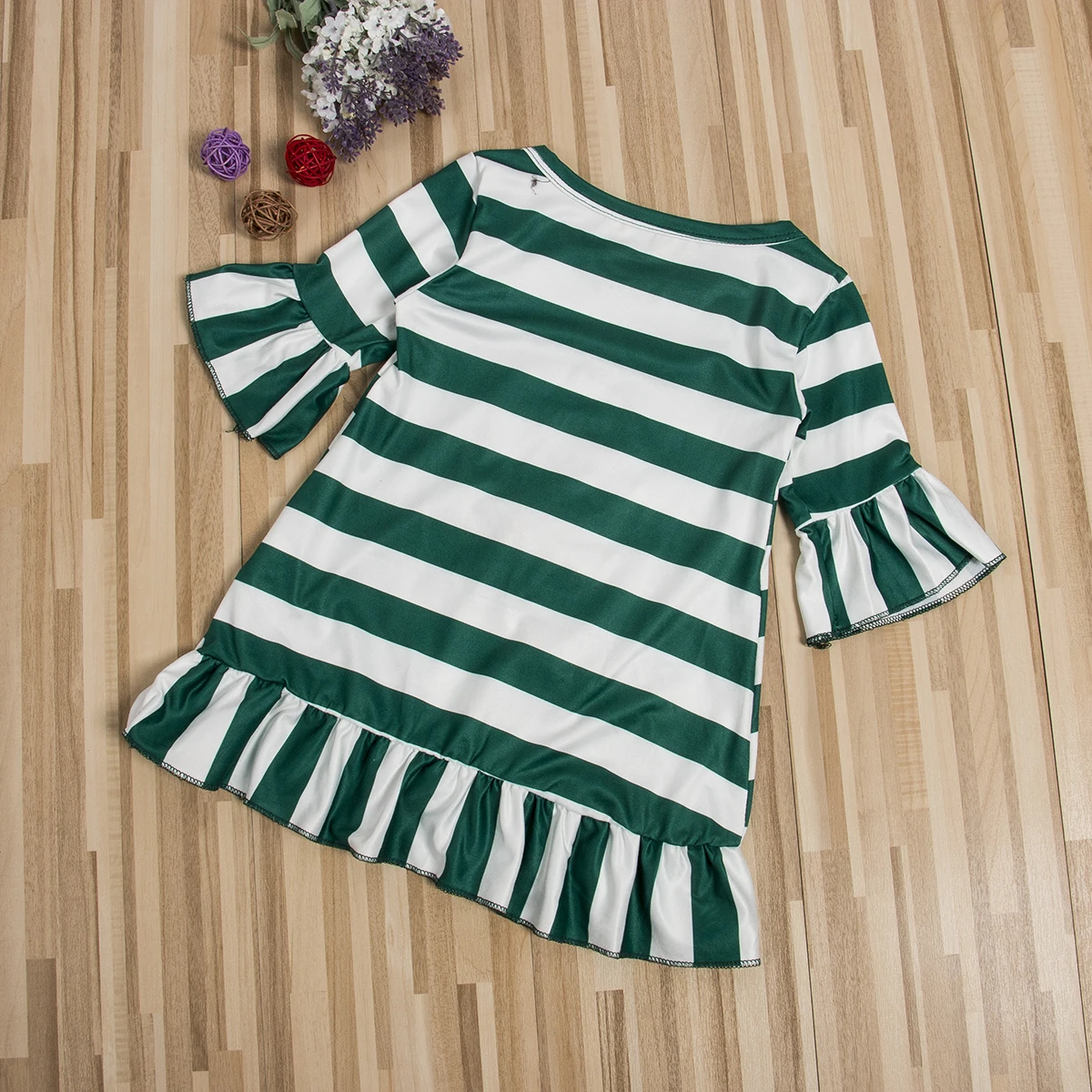 Christmas Toddler Kids Baby Girl Dress Striped Red Green Deer Party Children Clothes | Детская одежда и обувь